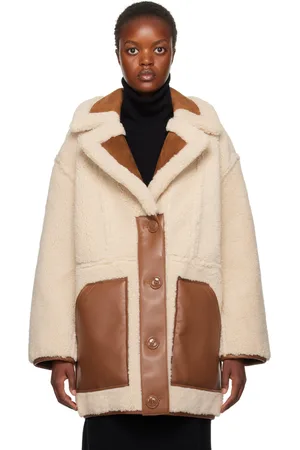 Stand Studio Off-White Tory Faux-Shearling Jacket