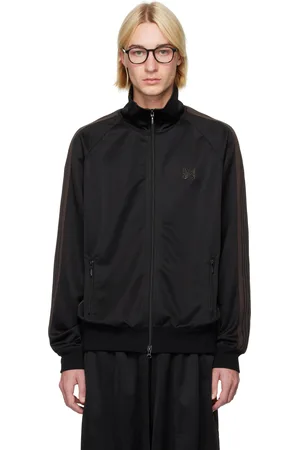 Pins & Needles Black Poly Smooth Track Jacket