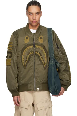 BAPE Khaki Shark MA-1 Bomber Jacket
