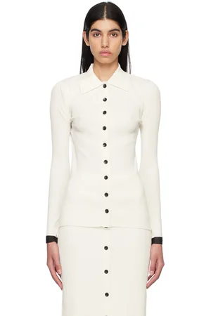 Proenza Schouler Off-White White Label Pointed Collar Cardigan