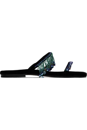 DRIES VAN NOTEN Black Beaded Sandals