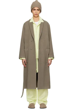 Tekla SSENSE Exclusive Taupe AURALEE Edition Robe Coat