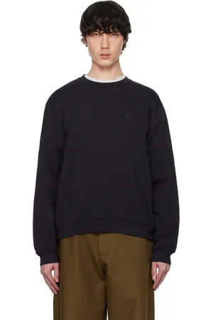 Acne Studios Black Crew Neck Fleece Sweatshirt