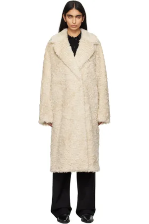 Stand Studio Off-White Nicole Faux-Fur Coat