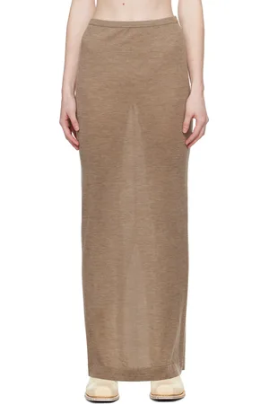 ÉTERNE Taupe Emma Maxi Skirt