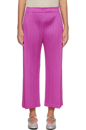 PLEATS PLEASE ISSEY MIYAKE Pink Light Wave Trousers
