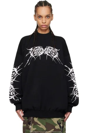 Vetements Black Metal Logos Sweater
