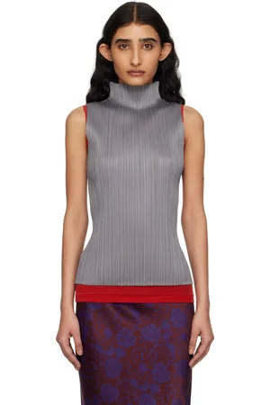 PLEATS PLEASE ISSEY MIYAKE Gray Basics Top