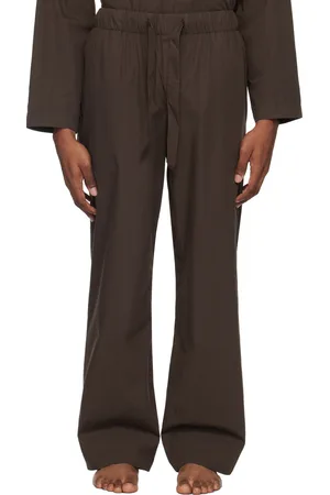 Tekla Brown Drawstring Pyjama Pants