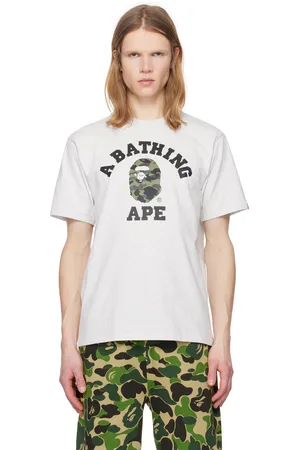 BAPE Gray 1st Camo College T-shirt
