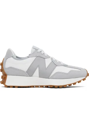 New Balance White & Gray 327 Sneakers