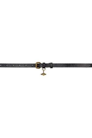 Vivienne Westwood Black Mini Alex Charm Belt