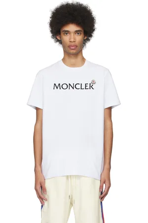 Moncler White Flocked T-Shirt