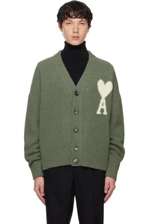 Ami Green Ami De Cœur Cardigan