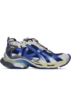 Balenciaga Navy & Off-White Runner Gradient Sneakers