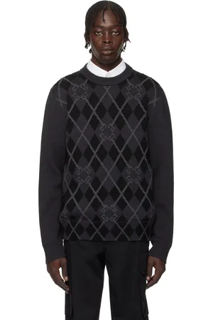 Givenchy Black Monogram 72 Argyle Sweater
