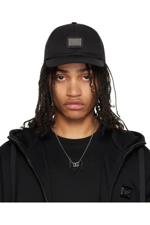 Dolce & Gabbana Black Branded Tag Baseball Cap