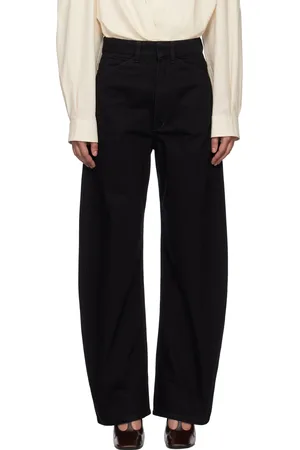 LEMAIRE Black High Waisted Curved Jeans