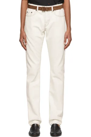 Saint Laurent Off-White Slim-Fit Jeans