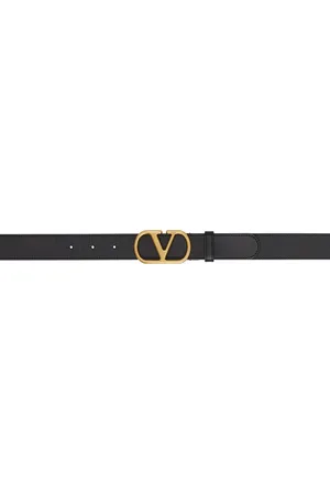 VALENTINO GARAVANI Black VLogo Signature Belt