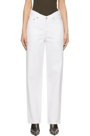 AGOLDE White V-Waist Baggy Jeans