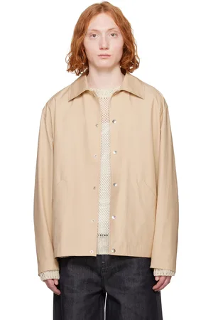Jil Sander Beige Logo Jacket