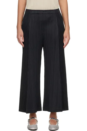 PLEATS PLEASE ISSEY MIYAKE Black Thicker Bottoms 1 Trousers