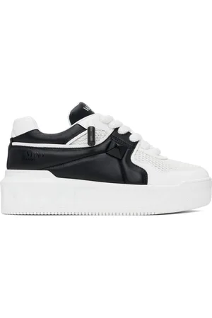 VALENTINO GARAVANI White & Black Low-Top One Stud XL Sneakers