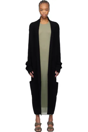 Rick Owens Black Hollywood Dafne Robe Cardigan