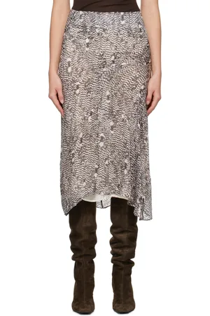 Isabel Marant Black & White Lisanne Midi Skirt