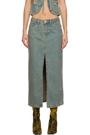 Miaou Blue Rowan Denim Maxi Skirt