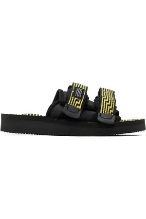 SUICOKE Black & Yellow MOTO-JC01 Sandals