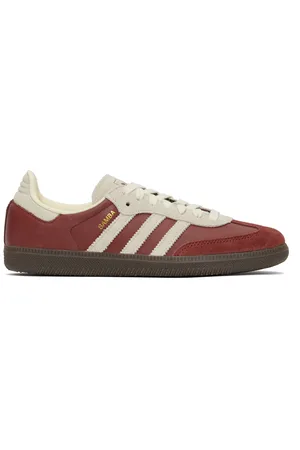 adidas Burgundy & Off-White Samba OG Sneakers