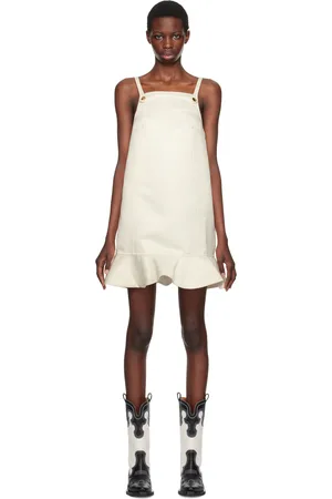 Ganni White Duchesse Minidress