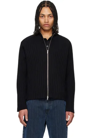 mfpen Black Leisure Zip Up Sweater