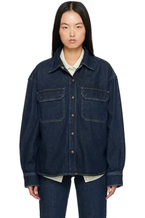 AGOLDE Navy Gwen Slice Denim Shirt