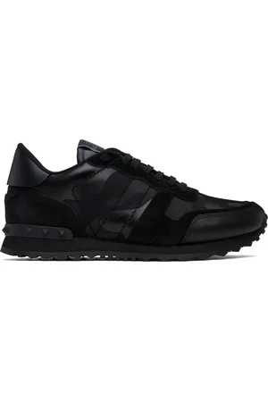 VALENTINO GARAVANI Black Rockrunner Camouflage Noir Sneakers