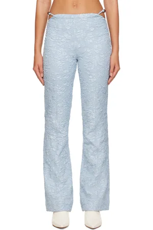 Ganni Blue Jacquard Trousers