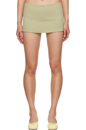 DANIELLE GUIZIO SSENSE Exclusive Green Micro Miniskirt