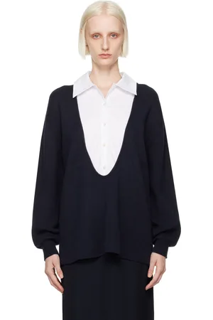 Staud Navy Coast Sweater
