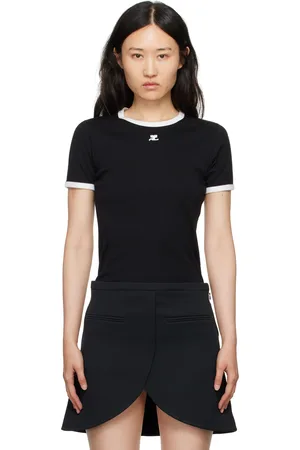 Courrèges Black Signature Contrast T-Shirt