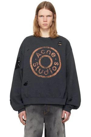 Acne Studios Black Printed Logo Sweatshirt