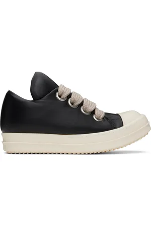 Rick Owens Black Hollywood Jumbolaced Low Sneakers