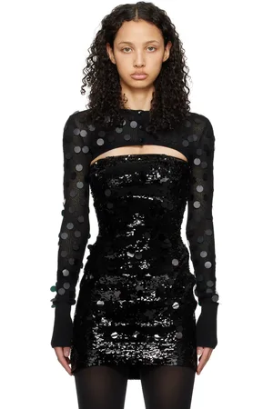 DANIELLE GUIZIO Paillette Micro Cardigan