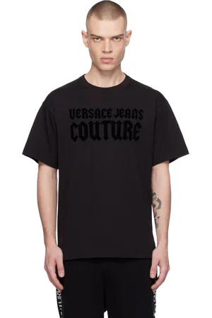 VERSACE Black Flocked T-shirt