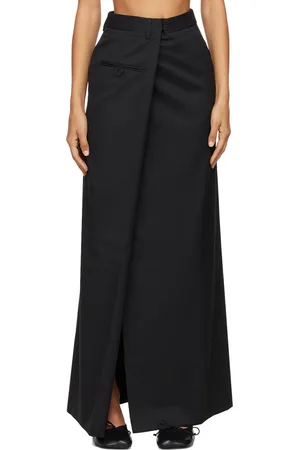 Maison Margiela Black Slit Maxi Skirt
