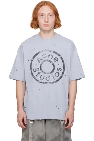 Acne Studios Blue Printed Logo T-Shirt