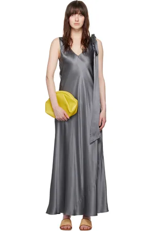 J.W.Anderson Gray Plunging V-Neck Maxi Dress