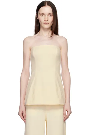 Staud Off-White Silvia Tube Top