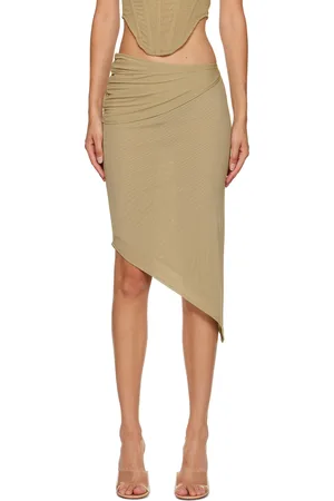 Miaou Green Mona Midi Skirt